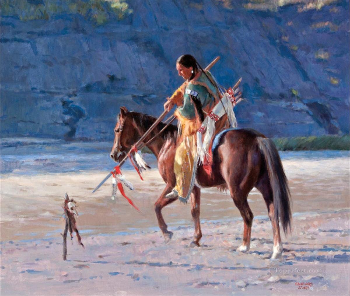 Art occidental américain Indiens 50 Peintures à l'huile